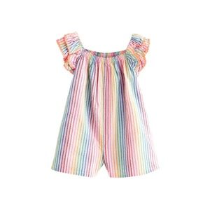 Next Multicolor Striped Ruffle Romper - 5T